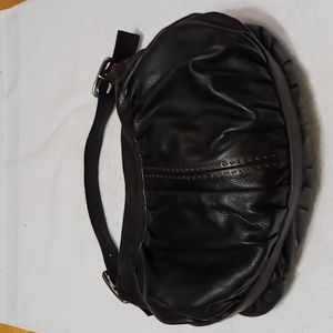 Cole Haan Ruched Hobo Black Village Soft II Unit Leather Bag